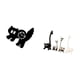 thumbnail image 5 of Reloj de pared con forma de gato, estatua de jirafa de cerámica, estatua de ciervo y alce, adorno decorativo silencioso sin , acrílico y cerámic, 5 of 8