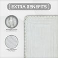 thumbnail image 7 of Better Trends 17" x 24" Bathroom Rug – 100% Cotton, Extra Soft Tufted Reversible Bath Mat, Water-Absorbent, Machine Washable (White) Lilly Crochet Collection, 7 of 7