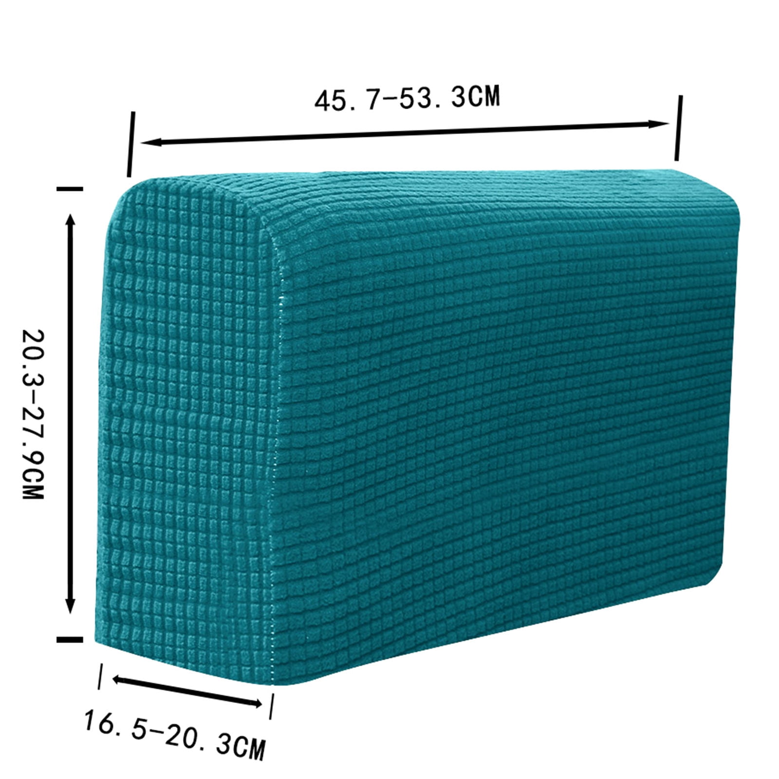 Stretch Armrest Covers, Anti-Slip Couch Arm Cover Washable Armchair Slipcover for Recliner Sofa Sofa Arm Protector Furniture Protector for Pets-Blue-green-4 pcs