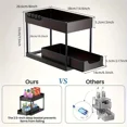 thumbnail image 4 of 2Pcs Kitchen Sink Organizer Rack Plastic Lacquered Tiered Shelf, 4 of 5