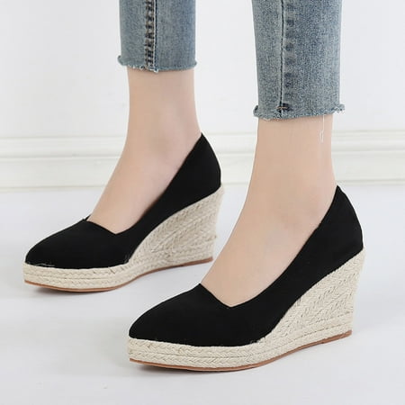 

TOWED22 Sandals For Women Women s Wedge Sandals Open Toe Slip on Elastic Strap Sandals Concise Summer Beach Sandal Shoes Sandals For Women