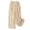 Beige_XYC, variant on QGJZVUNL Cotton Pants for Women with Pockets Embroidered Wide Leg Trousers Casual Lounge Pants Size M