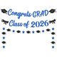 thumbnail image 1 of Yanonmyfd Black and Red Congrats Grad Banner,Class of 2026 Banner and Graduation Caps Garland,Glitter Red Graduation Decorations Banner,Pre-Strung Graduation Banner for Graduation Decorations 2026, 1 of 19