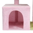 thumbnail image 6 of Ktaxon 27in Jelly Pink Cat Tree, Multi-Level Tower with Scratching Post, Curved Perch & Padded Bed, for Kittens & Indoor Cats, 6 of 12