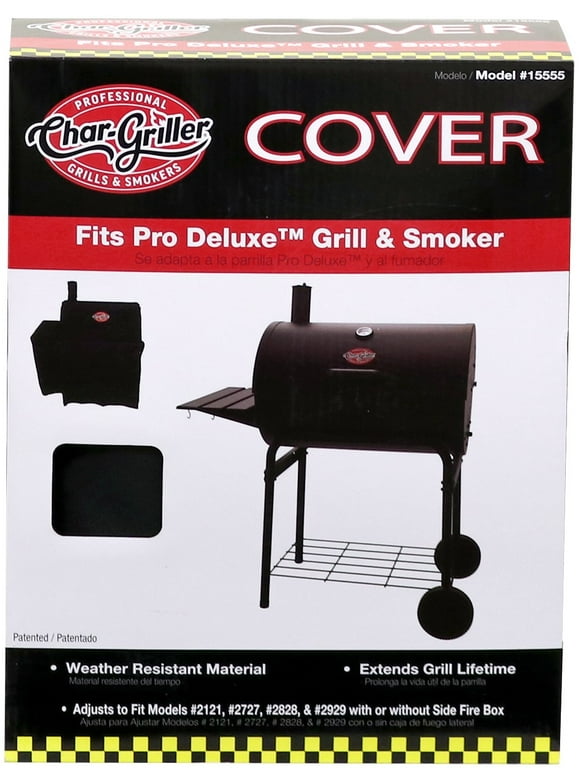 Char-Griller Barrel Grill Cover, Black 5555