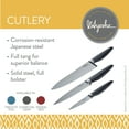 thumbnail image 3 of Ayesha Curry 3-Piece Japanese Steel Cooking Knife Set, Charcoal Gray, 3 of 3