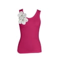 thumbnail image 5 of ClodeEU Women's Lace Trim Scoop Neck Tank Top, Slim Fit Sleeveless Basic Tee Hot Pink,Women's Plus S, 5 of 5