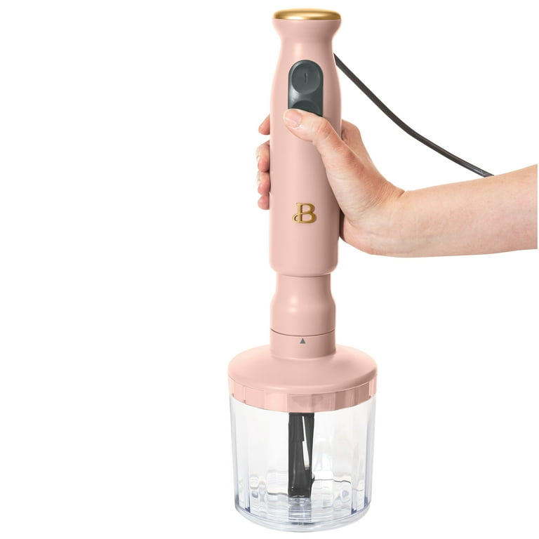 Beautiful 2-Speed Immersion Blender with Chopper & Measuring Cup