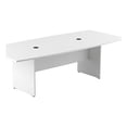 thumbnail image 3 of Pemberly Row Set of 7 - White Conference Table & 6 Dark Gray Executive Chairs, 3 of 15