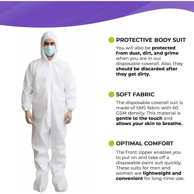 Dropship Hazmat Suit Disposable Coverall Medium. Orange Non Hooded  Coveralls For Men And Women. Polypropylene Polyethylene 40 GSM Paint Suit  Coveralls Open Wrists; Ankles. Painting Suit to Sell Online at a Lower
