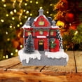 thumbnail image 4 of Mini Muñeca de Navidad Iluminación Carpetas Decoraciones Resina Visualización Animatada Historia Snow Village Set Decoración Decoración con vestido verde niño Macarena Casa de miniatures, 4 of 8
