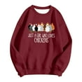 thumbnail image 4 of Arlun Just a Girl Who Loves Chickens Sweatshirts Women's Funny Chicken Graphic Letter Farm Casual Sweatshirts Crewneck Drop Shoulder Long Sleeve Pullover Tops XL, 4 of 4
