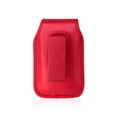 thumbnail image 2 of Red Leather vertical pinch clip case with magnetic snap fits Net 10 LG L235c., 2 of 3