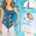 thumbnail image 6 of Uorisanigo Cute Axolotl Girls One Piece Swimsuits Ruffle Halter Bathing Suit Size 3-4 Quick Dry Polyester and Spandex Swimwear for Beach Pool, 6 of 7