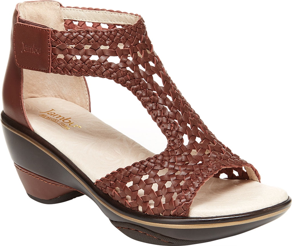 Jambu Womens Sandy Leather E Heel Sandals - Walmart.com