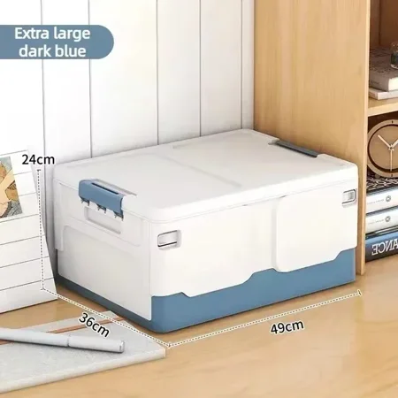 Storage box foldable book box student classroom organizing box snack toy storage box living room extra large with lid
