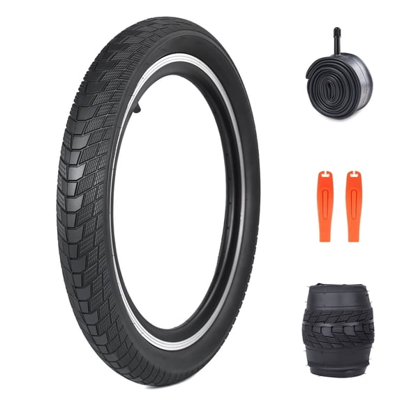 Zukka 20x2.2 Inch Mountain Bike Tire with Inner Tube - Foldable, Puncture Resistant, All Terrain MTB Replacement Tire for E-Bike Off-Road Cycling