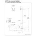 thumbnail image 2 of Kingston Brass DTT2161 21" Tip-Toe Tub Waste and Overflow Drain, 20 Gauge, Polished Chrome, 2 of 2