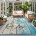 thumbnail image 2 of Area Rugs 2.7'x5', Nautical Anchor Carpet Runner Indoor Outdoor Rugs Home Decor Aesthetic, Blue Coastal Ocean Beach Wooden Grain Non Slip Mats Washable Accent Rug for Living Room Bedroom, 2 of 8