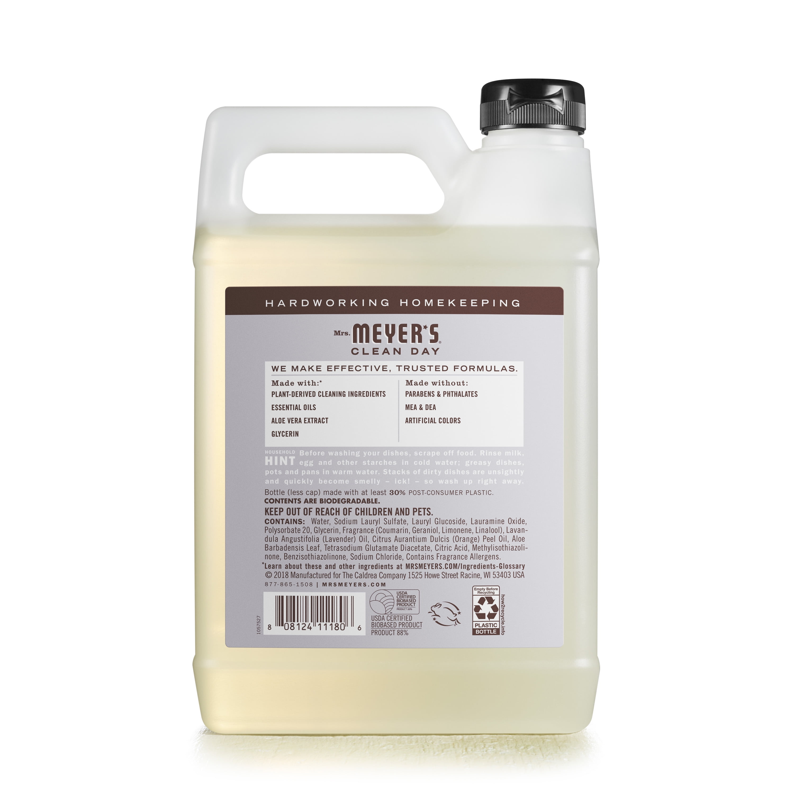Mrs. Meyer's Clean Day Liquid Dish Soap Refill, Lavender Scent, 48 Fluid Ounce, 3 Count