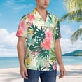 thumbnail image 5 of Xecao Tropical Flowers print Hawaiian shirt - a stylish short-sleeve button-down for men, perfect for casual beach and tropical outings., 5 of 9