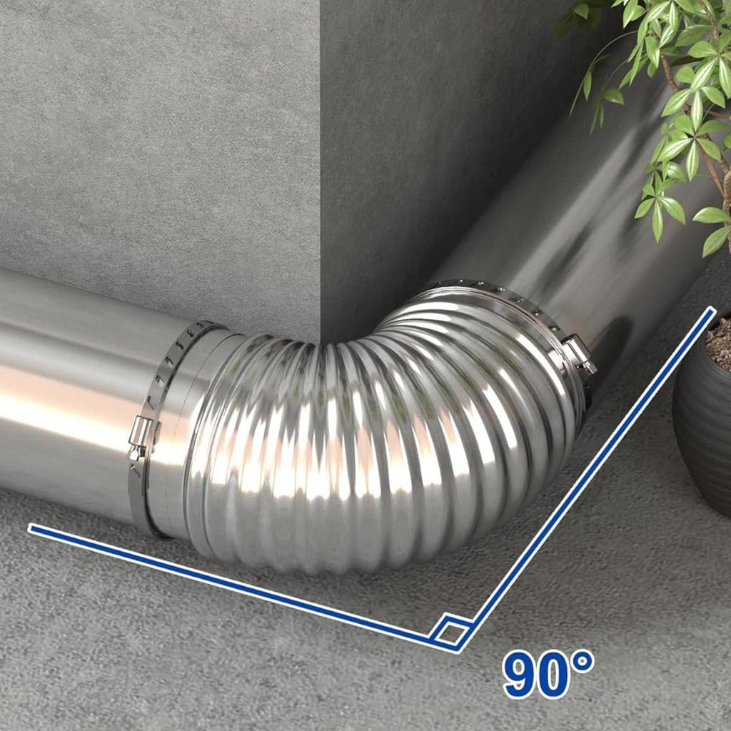 Ywmsfl Flexible Steel Air Duct Connector for Dryer Ventilation Kitchen Exhaust & Industrial Airflows Systems
