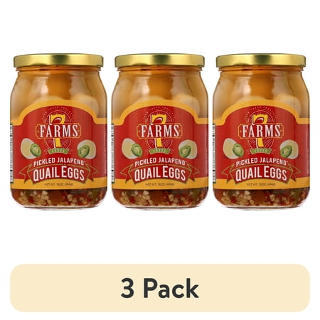 (3 pack) 7 Farms Pickled Jalapeno Quail Eggs