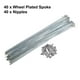 thumbnail image 4 of Ofertas Únicas 40 Pcs Rayos de Acero para Bicicleta 13G con Tuercas para la Mayoría de las Bicicletas Tono Plateado-257mm, 4 of 7
