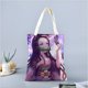 thumbnail image 2 of Demon Slayer: Niña Nezuko Bolso de tela con estampado de lienzo para mujer, bolsa de compras reutilizable y estética, con cremallera interior, regalo para mujer,38*45cm., 2 of 6