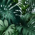 thumbnail image 5 of Awypu Chic Modern Bathroom Decor Tropical Green Leaves Summer Palm Leaf Waterproof Shower Curtain White, 5 of 7