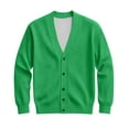 thumbnail image 6 of Men's V Neck Cardigan Sweater Casual Lightweight Button Down Knitted Cardigan Sweater Green S, 6 of 7