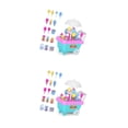 thumbnail image 2 of Ounissouiy 1 Juego de carrito de juguete para helados, juego de simulación para niños, juguetes educativos, carrito de helados, camión, gran 17x8x20cm 2piezas, 2 of 6