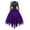 Purple, variant on LEAVINGSUO Women's Casual Dresses Women Fashion Gothic Style Sexy Banquet Festival Dress Lace Vintage Dress Chiffon Long Sleeve Dress Wine M