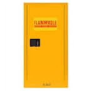 Edsal Steel Freestanding Flammable Liquid Safety Single-Door Storage Cabinet in Yellow (44 in. H x 23 in. W x 18 in. D)