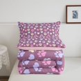 thumbnail image 5 of Homewish Cute Dog Paws Twin Comforter Sets,Kawaii Animal Bedding Set,Purple,Pink Reversible,2-Piece,1 Comforter and 1 Pillowcase, 5 of 7
