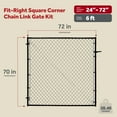 thumbnail image 2 of Adjust-A-Gate Kit de Portail d'Angle Carré en Acier Ajustable, Noir, 2 of 8