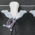 thumbnail image 4 of White Soap Dish Wall Mount Serving Tray Toothbrush Bracket Ornament Container Hangers Child 2 Pcs, 4 of 6