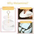 thumbnail image 4 of Exhibidor de cupcakes TP de 3 niveles de melamina blanca irrompible, 4 of 7