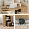 thumbnail image 4 of Tribesigns 27.56 Inch C Shaped Sofa End Table, Mobile Bed Side Table with Storage, Small Over Couch Table for Living Room, Bedroom, Rustic Brown, 4 of 6