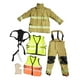 thumbnail image 1 of Traje de bombero modelo 1:6, disfraz de bombero realista, traje formal de bombero. Amarillo claro, 1 of 9