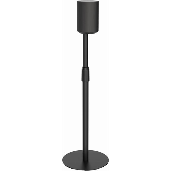 PEGZONE Height Adjustable Speaker Stands for Sonos Era 100 & Era 300, 26.9"-42.6" Floor Speaker Stands with Cable Management, Metal Base, Black, 1 Pack