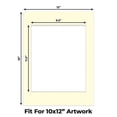 thumbnail image 2 of Off White Picture Frame Mat for 12x16 Frames - Fits 10x12 Photos - 50 Mats, 2 of 7