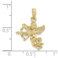 thumbnail image 2 of FJC Finejewelers 10 kt Yellow Gold Cupid with Bow and Arrow Charm 22 x 17 mm, 2 of 6
