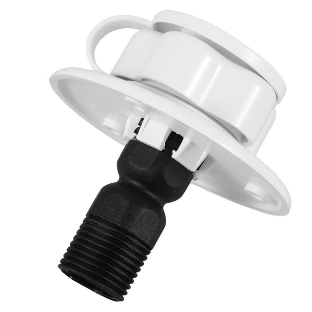 LRXIYODE 1Ensemble Entrée d'Eau Rv Carrée Plastique Blanc pour Accessoire Rv avec Valve de Contrôle 3 Po