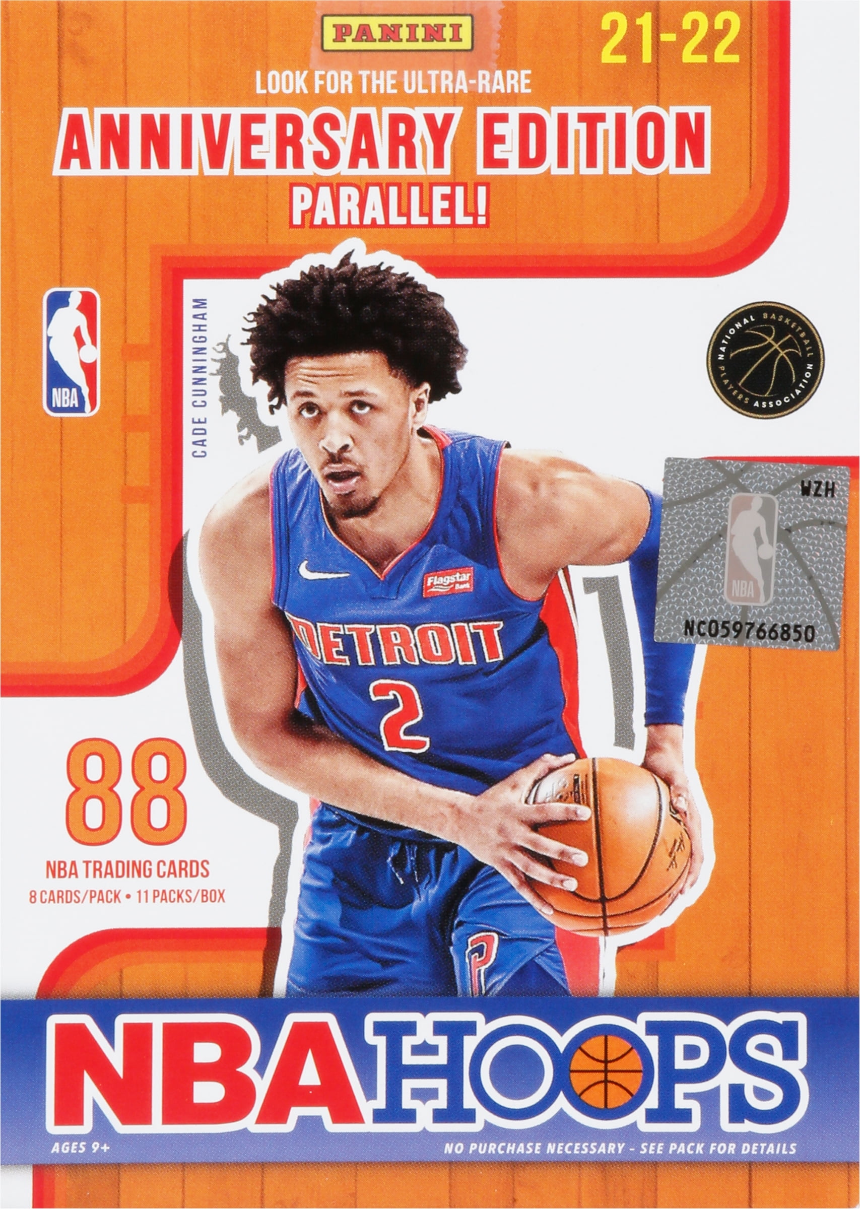 Panini NBA Hoops Blaster Box, 2021, 2022, 88 Trading Cards
