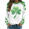 thumbnail image 2 of Mifsaly Women St Patricks Sweatshirt Shamrock Graphic Loose Tunic Shirt Crewneck Long Sleeve Blouse Funny Festival Casual Pullover Tops Travel Going Out Party Spring T-Shirts Outfits XL, 2 of 5