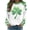 B, variant on Lopecy-Sta Pullover Sweatshirts for Women St Patricks Day Sweatshirt for Women Irish Shirt Green Graphic Print Long Sleeve Shamrock Shirts Sweater Tops