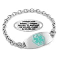 thumbnail image 1 of MedicEngraved Stainless Steel Custom Medical Alert Bracelet - 5mm Oval Link, 1 of 8