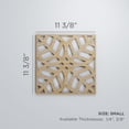 thumbnail image 3 of Ekena Millwork 11 3/8"W x 11 3/8"H x 1/4"T Small Garland Decorative Fretwork Wood Wall Panels, Hickory, 3 of 18