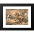thumbnail image 2 of Samuel Howitt 14x11 Black Modern Framed Museum Art Print Titled - A Lion Standing Over a Wounded Leapard, 2 of 5